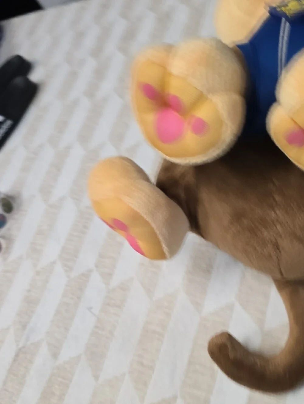 Nickelodeon Brown Plush Pup with Blue Outfit and Pink Paw Pads